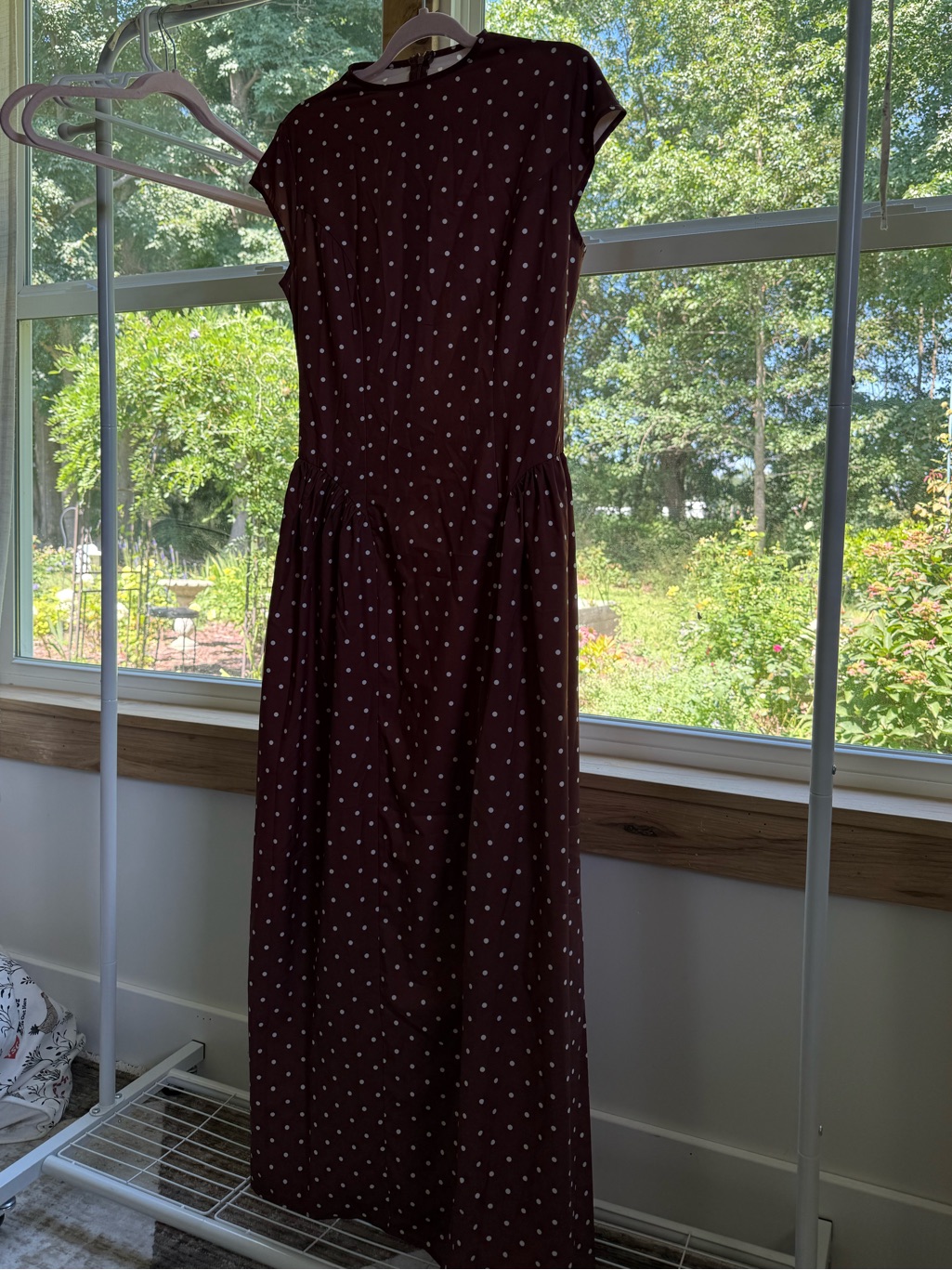 Maxi Brown Polkadot Dress — image 3 of 4